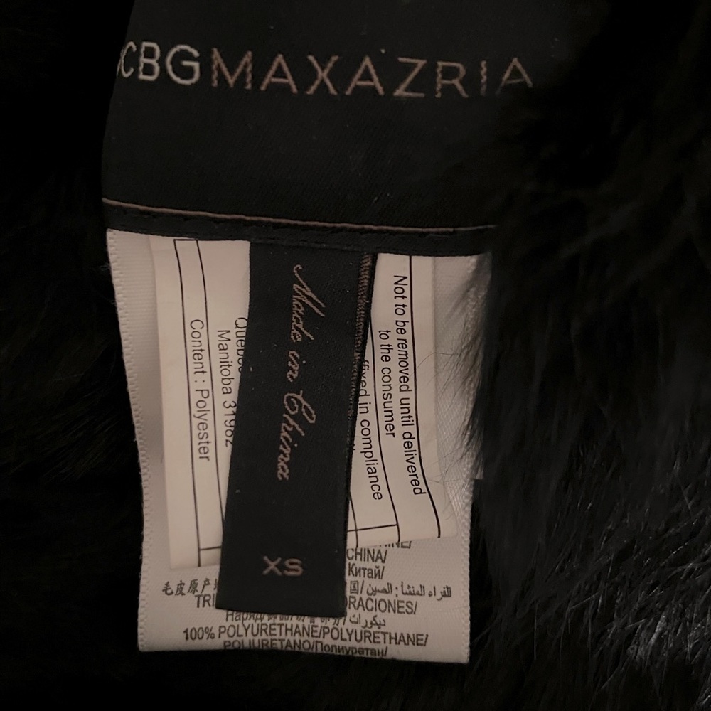 BCBG Hooded Reversible Rabbit Fur Hooded Vest - Picture 12 of 12